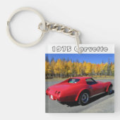 1975 Corvette dubbelzijdig Sleutelhanger (Voorkant)