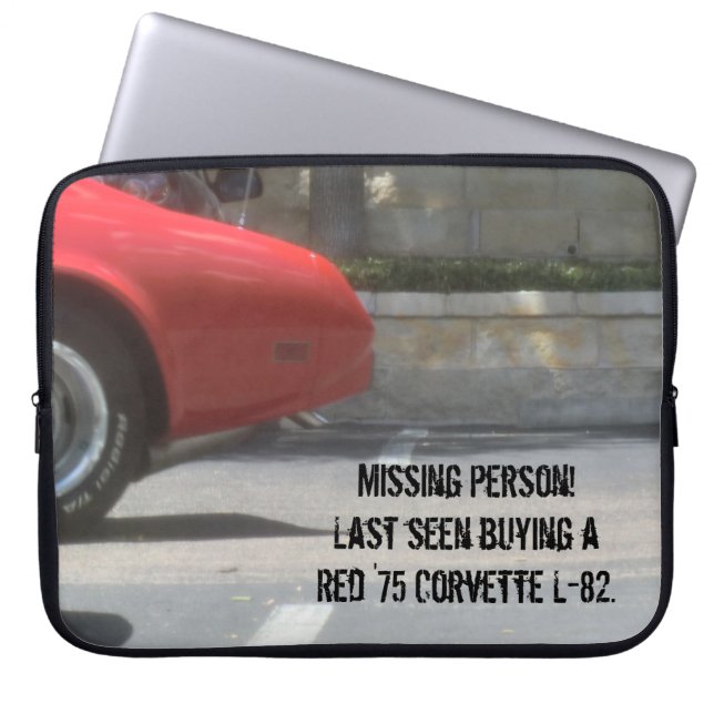 1975 Corvette Lap-Top Hoesje Laptop Sleeve (Voorkant)