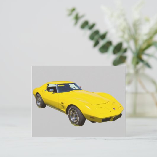 1975 Corvette Stingray Sportauto Briefkaart (Staand voorkant)