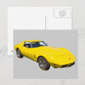 1975 Corvette Stingray Sportauto Briefkaart (Voorkant / Achterkant)