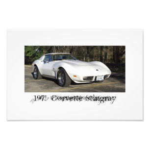 1975 Corvette strandfoto Foto Afdruk