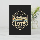  1975 Est 46th Birthday Gift Kaart (Staand voorkant)