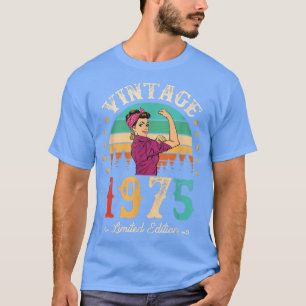 1975 gemaakt in 1975 47e verjaardag vrouwen 47 ja t-shirt