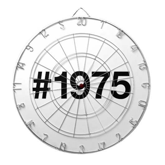1975 Hashtag 50 jaar Verjaardag Jubileum Dartbord (Voorkant)