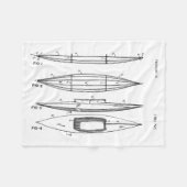 1975 Kayak-patentontwerp Fleece Deken (Voorkant (Horizontaal))