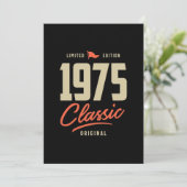 1975 Klassiek Verjaardagscadeau Kaart (Staand voorkant)
