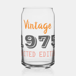 1975 Limited Edition 50th Birthday Gift Blikvorm Glas