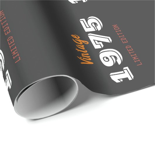  1975 Limited Edition 50th Birthday Gift Cadeaupapier (Rol Hoek)