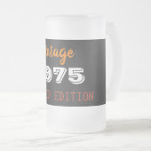 1975 Limited Edition 50th Birthday Gift Matglas Bierpul (Voorkant rechts)