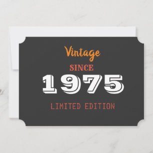  1975 Limited Edition 50th Birthday Kaart