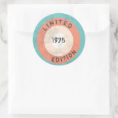 1975 Limited Edition 50th Birthday Ronde Sticker (Tas)