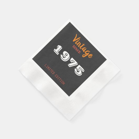  1975 Limited Edition 50th Birthday servetten (Hoek)