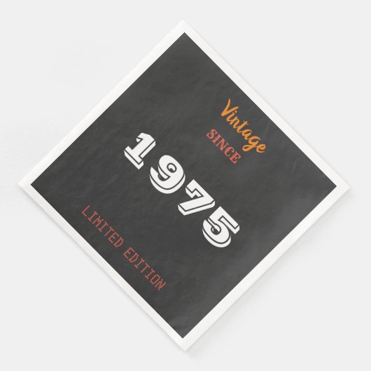  1975 Limited Edition 50th Birthday servetten (Hoek)