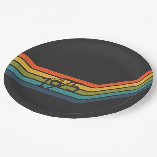  1975 Retro Design papier borden Papieren Bordje (Gekanteld)