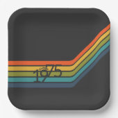  1975 Retro Design papier borden Papieren Bordje (Voorkant)