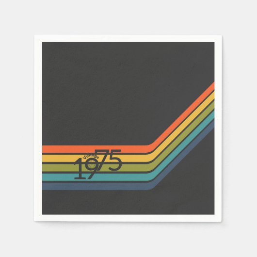  1975 Retro Design papieren servet. Servet (Voorkant)