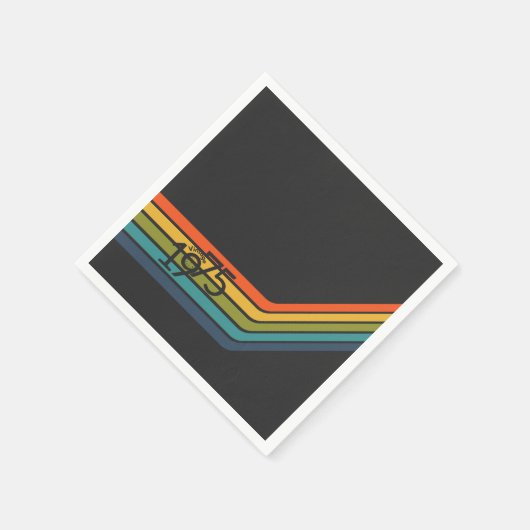  1975 Retro Design papieren servet. Servet (Hoek)