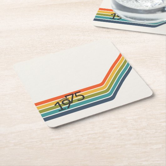 1975 Retro ontwerp Kartonnen Onderzetters (Schuin)