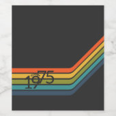  1975 Retro ontwerp Wijn Etiket (Enkel label)