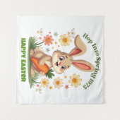 1975 Retro Spring Bunny Wandkleed (Voorkant (horizontaal))