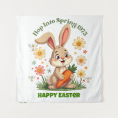 1975 Retro Spring Bunny Wandkleed (Voorkant)