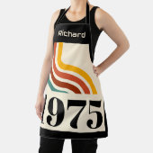 1975 Retro Stripe  50ste Verjaardag Gift Schort (Insitu)