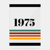 1975 Retro Stripe  Acryl Bord (Voorkant)