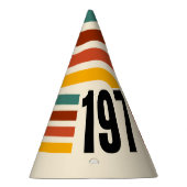  1975 Retro Stripe Party Pet Feesthoedjes (Rechts)