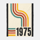1975 Retro Stripe Rainbow Vintage Poster Deken (Voorkant)