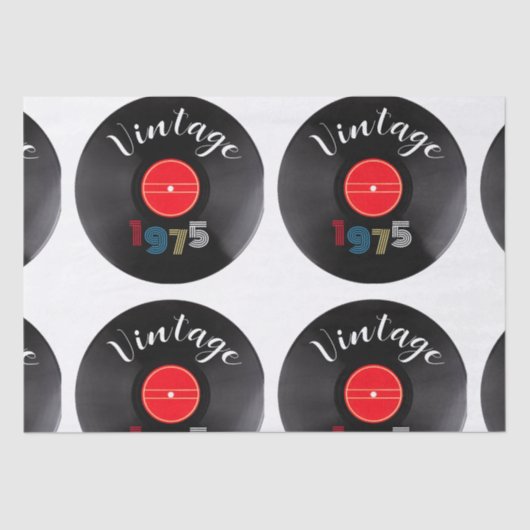  1975 Retro Stripe Record 50e verjaardag Tissuepapier (Voorkant)
