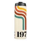 1975  Retro Stripe Regenboog Thermosbeker (Voorkant)