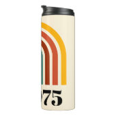 1975  Retro Stripe Regenboog Thermosbeker (Geroteerd rechts)