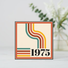 1975 Retro Stripe  Sinaasappel Bedankkaart