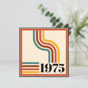 1975 Retro Stripe  Sinaasappel Bedankkaart