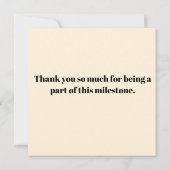 1975 Retro Stripe  Sinaasappel Bedankkaart (Achterkant)