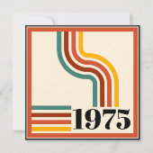 1975 Retro Stripe  Sinaasappel Bedankkaart (Voorkant)
