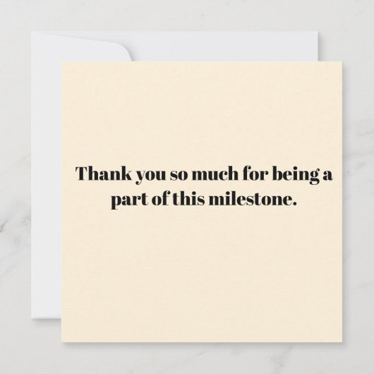 1975 Retro Stripe  Sinaasappel Bedankkaart (Achterkant)