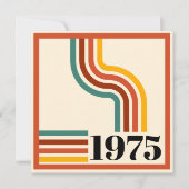 1975 Retro Stripe Sinaasappel Kaart (Voorkant)