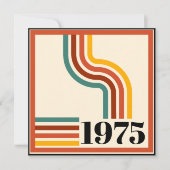 1975 Retro Stripe  Sinaasappel Kaart (Voorkant)