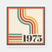 1975 Retro Stripe  Sinaasappel Servet (Voorkant)