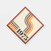 1975 Retro Stripe  Sinaasappel Servet (Hoek)