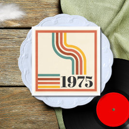 1975 Retro Stripe  Sinaasappel Servet