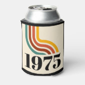 1975 Retro Stripe Vintage Poster Blikjeskoeler (Blikje Achterkant)