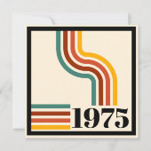 1975 Retro Stripe Vintage Poster Kaart (Voorkant)