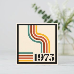 1975 Retro Stripe Vintage Poster Kaart