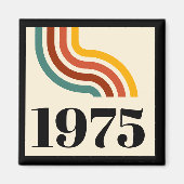 1975 Retro Stripe Vintage Poster Magneet (Voorkant)