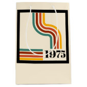 1975 Retro Stripe Vintage Poster Medium Cadeauzakje (Voorkant)