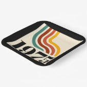 1975 Retro Stripe Vintage Poster Papieren Bordje (Gebogen)