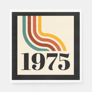 1975 Retro Stripe Vintage Poster Servet