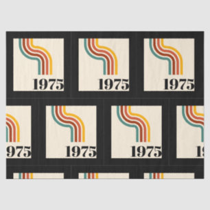 1975 Retro Stripe Vintage Poster Tissuepapier